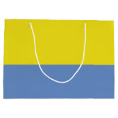 黄色およびスカイブルーの大きいギフトバッグ ラージペーパーバッグ (裏面)