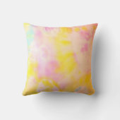 黄色およびピンクのタイによって染められるクッション クッション (裏面)