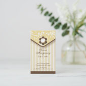 黄色およびブラウンのクラッチの名刺 名刺 (スタンド正面)