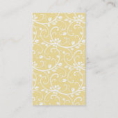 黄色およびブラウンのクラッチの名刺 名刺 (裏面)