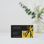 黄色およびブラックマジックは美容師のサロンを切ります 予約カード (スタンド正面)