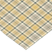 黄色および濃紺の都会人の格子縞 ショートテーブルランナー (コーナー)