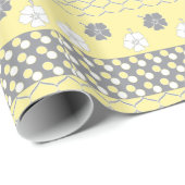 黄色および灰色のデザイン ラッピングペーパー (ロールコーナー)