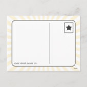 黄色および灰色のメリーすべて休日 シーズンポストカード (裏面)