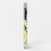 黄色および灰色の花。 花パターン Case-Mate iPhoneケース (裏面/左)