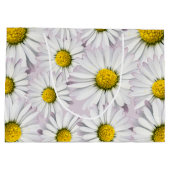 黄色および白いデイジーのプリント ラージペーパーバッグ (裏面)