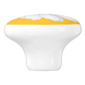 黄色および白いデイジー セラミックノブ (側面)