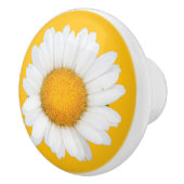 黄色および白いデイジー セラミックノブ (右)