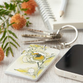 黄色および白いバラ キーホルダー (正面右)