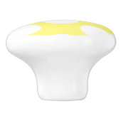 黄色および白い水玉模様の家具のノブ セラミックノブ (側面)