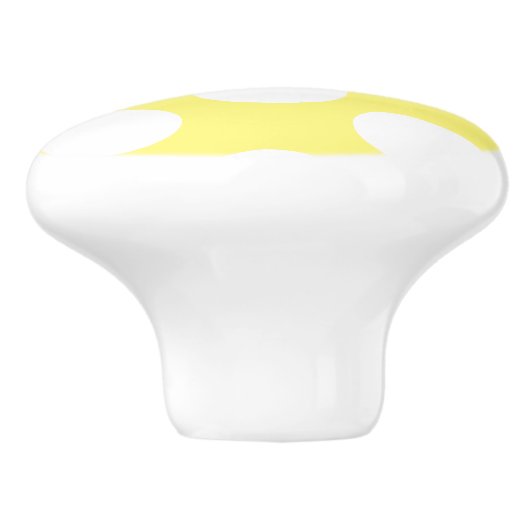 黄色および白い水玉模様の家具のノブ セラミックノブ