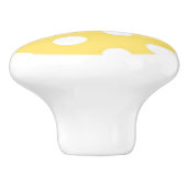 黄色および白い水玉模様パターン セラミックノブ (側面)