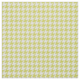 黄色および白く千鳥格子ので幾何学的なパターン ファブリック