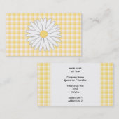 黄色および白のデイジーの花 名刺 (正面/裏面)