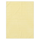 黄色および白ストライプなパターン テーブルクロス (正面)