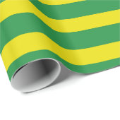 黄色および緑のストライプの包装紙 ラッピングペーパー (ロールコーナー)