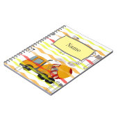 黄色および赤いトラックミキサ ノートブック (左側)