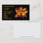 黄色および赤い蘭 名刺 (正面/裏面)