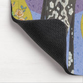 黄色および青のLydia及びベンガル マウスパッド (コーナー)