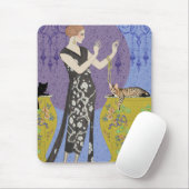 黄色および青のLydia及びベンガル マウスパッド (マウス)