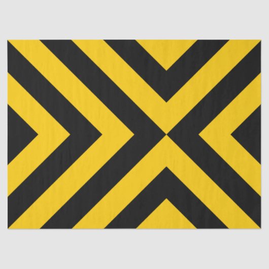 黄色および黒いシェブロンのティッシュペーパー 薄葉紙 (正面)