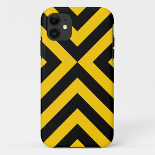 黄色および黒いシェブロン iPhone 11 ケース