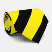 黄色および黒いストライプの首のタイ ネクタイ (ロール)