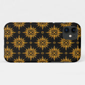 黄色および黒い星パターン Case-Mate iPhoneケース (裏面(横))