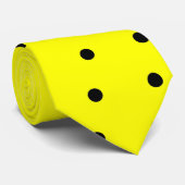 黄色および黒い水玉模様のネクタイ ネクタイ (ロール)