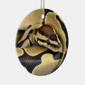 黄色および黒い球の大蛇3 セラミックオーナメント (右)