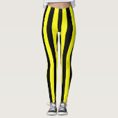 黄色および黒い縞模様 レギンス (正面)