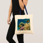 黄色および黒い蝶魚 トートバッグ (正面(商品))