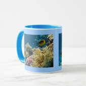 黄色および黒い蝶魚 マグカップ (正面左)