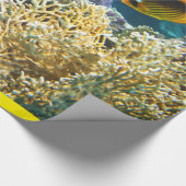 黄色および黒い蝶魚 ラッピングペーパー (角)