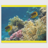 黄色および黒い蝶魚 ラッピングペーパー (フラット)