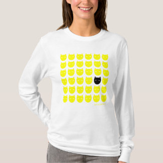 黄色および黒猫 Tシャツ