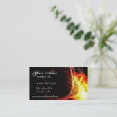 黄色およびFireyの赤いフラクタルの名刺 名刺 (スタンド正面)