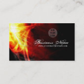 黄色およびFireyの赤いフラクタルの名刺 名刺 (裏面)