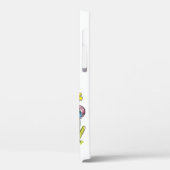 黄色お洒落い花が咲き乱れたかわいいハッピーネコ Case-Mate iPhoneケース (裏面 / 左)