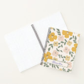 黄色お洒落とピンクのハイビスカス模様 ノートブック (内部)