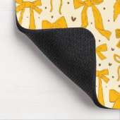 黄色お洒落の弓パターン マウスパッド (コーナー)