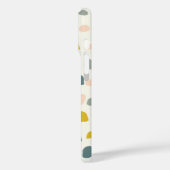 黄色お洒落灰色抽象芸術シェイプ名前をカスタムする Case-Mate iPhoneケース (裏面 / 左)