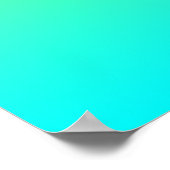 黄色からアクアへのグラデーション ポスター (角)