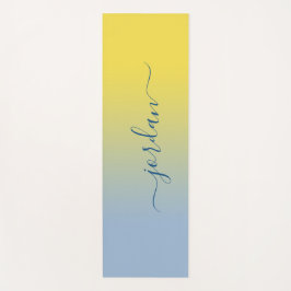黄色からミニマルライトブルーのグラデーションスクリプト名 ヨガマット