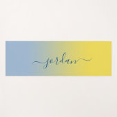 黄色からミニマルライトブルーのグラデーションスクリプト名 ヨガマット (正面(横))