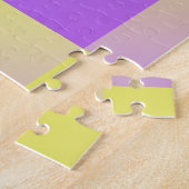 黄色から紫のグラデーション抽象芸術 ジグソーパズル (側面)