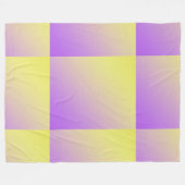 黄色から紫のグラデーション抽象芸術 フリースブランケット (正面(横))
