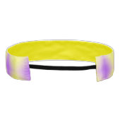 黄色から紫のダイヤモンドパターンのグラデーション アスレチックヘッドバンド (裏面)