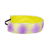 黄色から紫のダイヤモンドパターンのグラデーション アスレチックヘッドバンド (左)