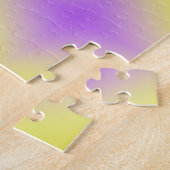 黄色から紫のダイヤモンドパターンのグラデーション ジグソーパズル (側面)